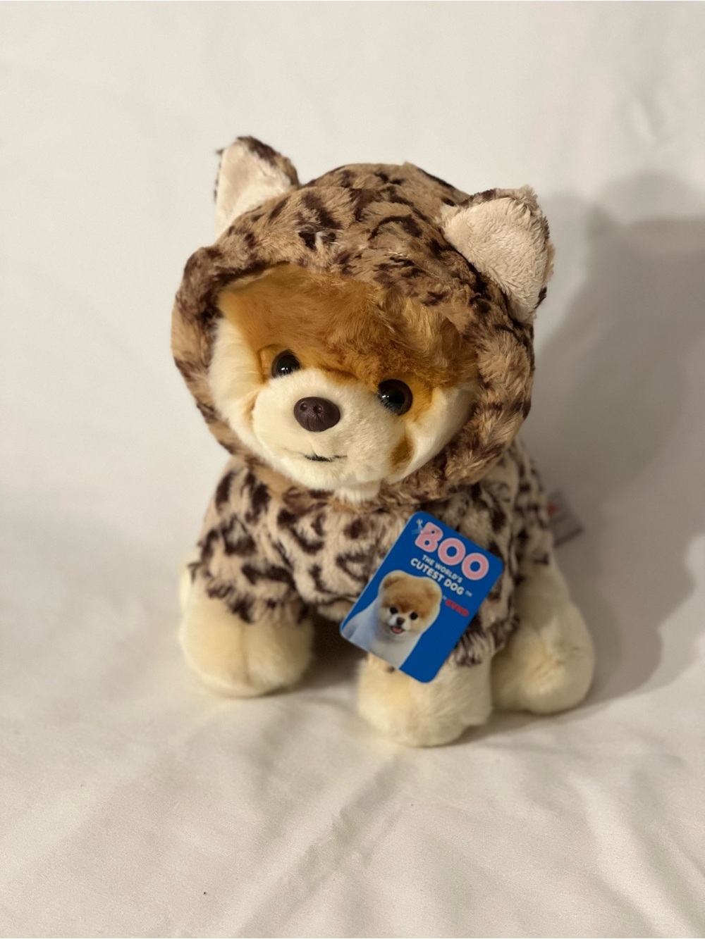GUND World's Cutest Dog Boo Leopard Outfit Stuffed Animal Plush, Multicolor, 9"